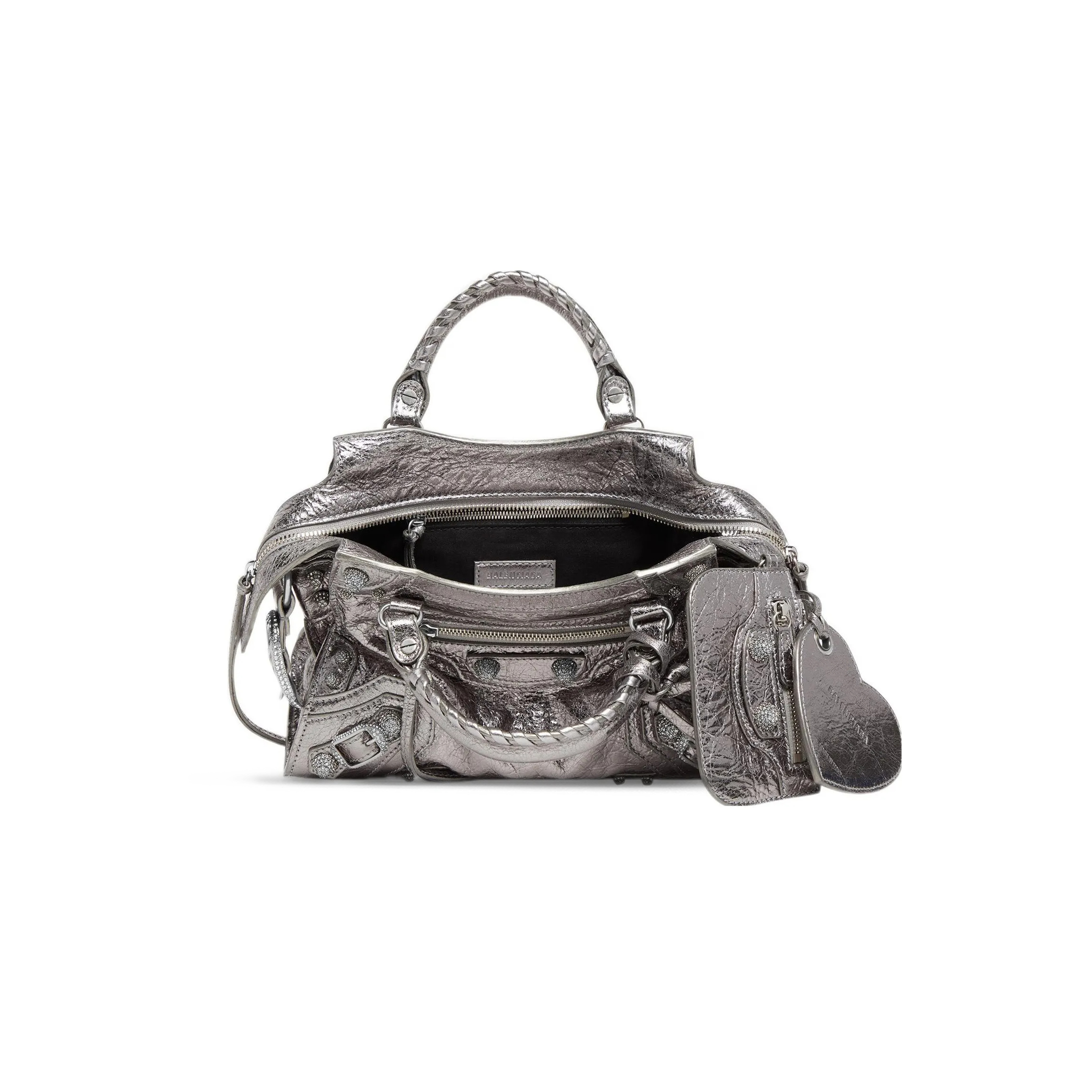 BALENCIAGA SMALL NEO CAGOLE CITY IN SILVER 700940210BM8103 (25.9*17.8*11.4cm)